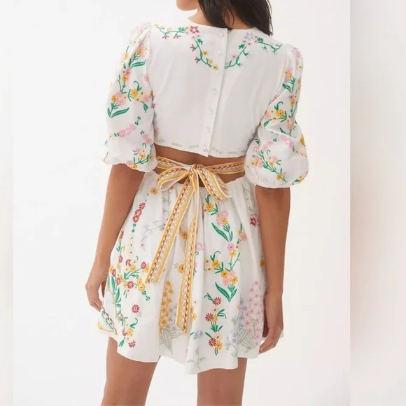 floral embroidered a line dress Regal Deep V-Neck A-Line Wedding Dress with 3-D Floral Embroidery and Long Train Plus Size